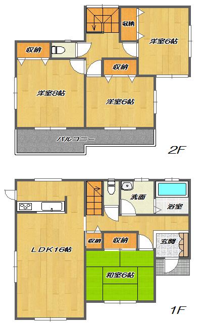 Floor plan. (2), Price 23.5 million yen, 4LDK, Land area 199.39 sq m , Building area 105.15 sq m