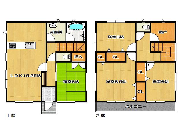 Floor plan. 19,800,000 yen, 4LDK + S (storeroom), Land area 187.54 sq m , Building area 102.87 sq m