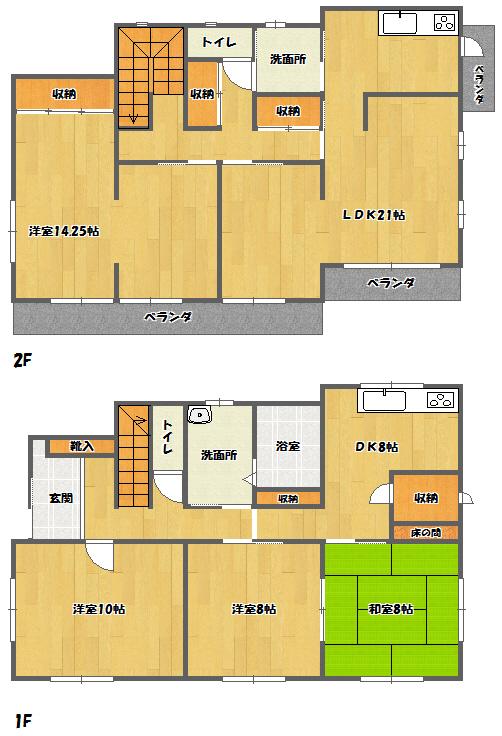 Floor plan. 20,600,000 yen, 5LDDKK + S (storeroom), Land area 236.19 sq m , West Western-style building area 163.74 sq m 2F is ideal for secret base of the child because it is with a loft