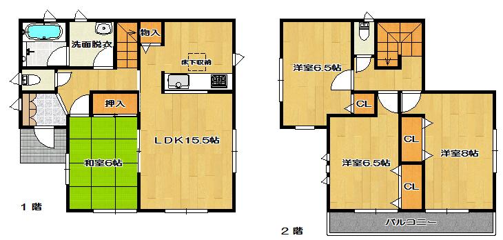 Floor plan. 19,800,000 yen, 4LDK, Land area 158.8 sq m , Building area 97.2 sq m