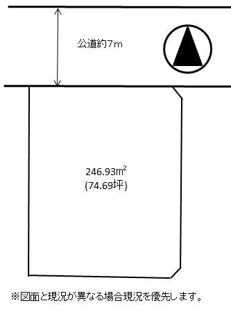 Compartment figure. Land price 8.7 million yen, Land area 246.93 sq m