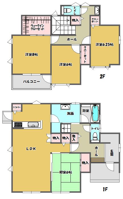 Floor plan. (1), Price 24.5 million yen, 4LDK+2S, Land area 216.63 sq m , Building area 122.27 sq m