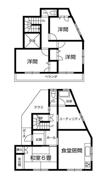 Floor plan. 19,800,000 yen, 4LDK, Land area 171.28 sq m , Building area 93.49 sq m