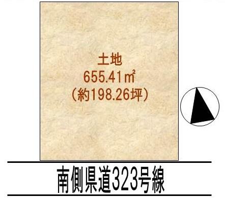 Compartment figure. Land price 38 million yen, Land area 655.41 sq m   ※ There is separately 42.86 square meters north passage part