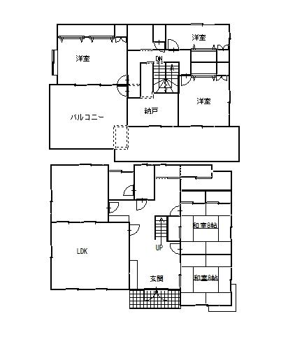 Floor plan. 21,800,000 yen, 5LDK + S (storeroom), Land area 495.99 sq m , Building area 196.93 sq m floor plan