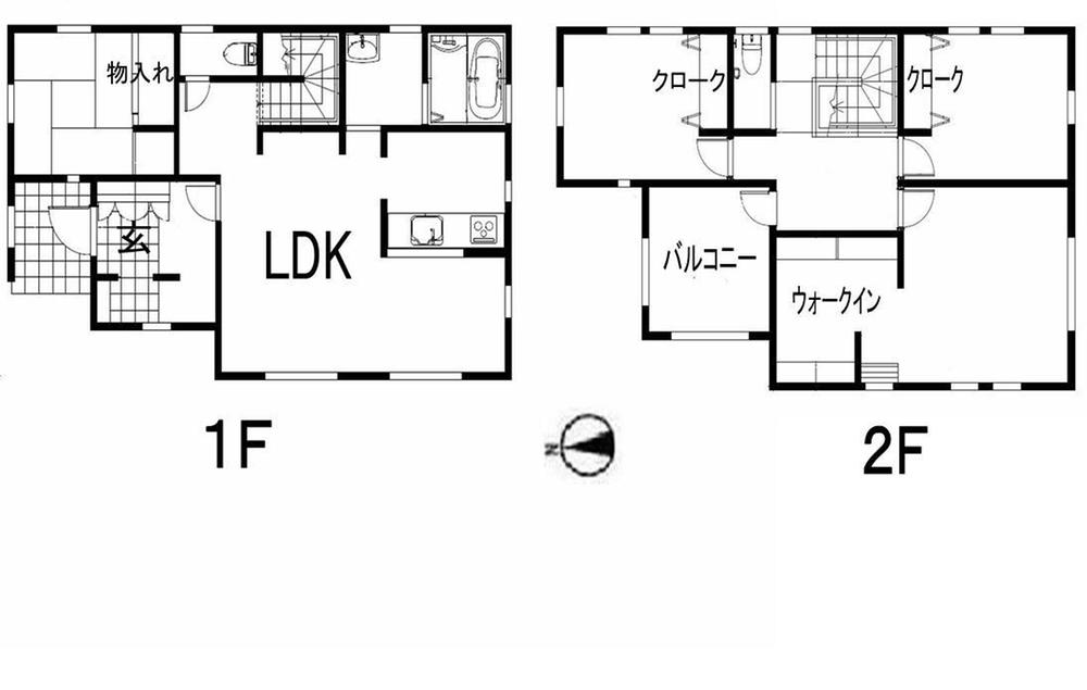 Floor plan. (Li field Minamiyajima A Building), Price 34,800,000 yen, 4LDK, Land area 235.05 sq m , Building area 120.9 sq m