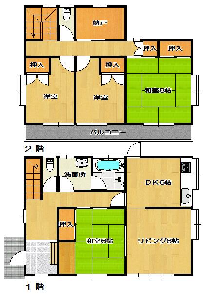 Floor plan. 11 million yen, 4LDK + S (storeroom), Land area 200 sq m , Building area 109.3 sq m