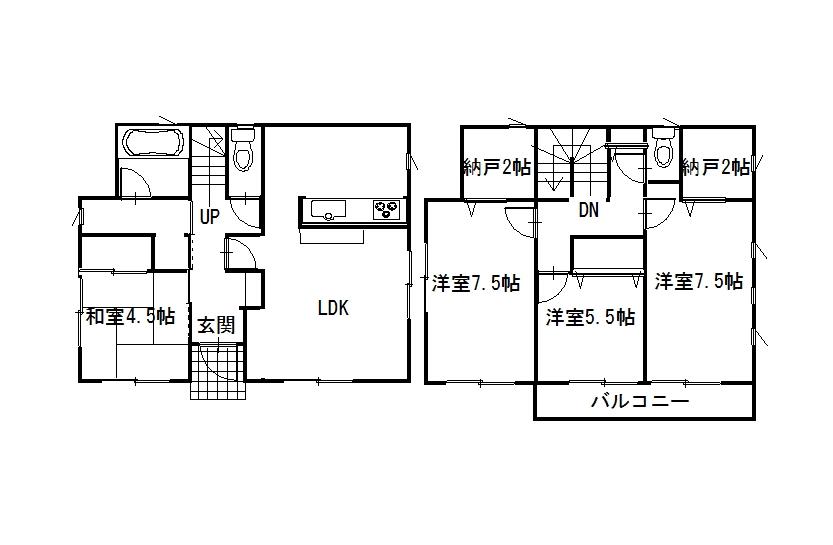Floor plan. 17.8 million yen, 4LDK, Land area 151.05 sq m , Building area 97.2 sq m floor plan