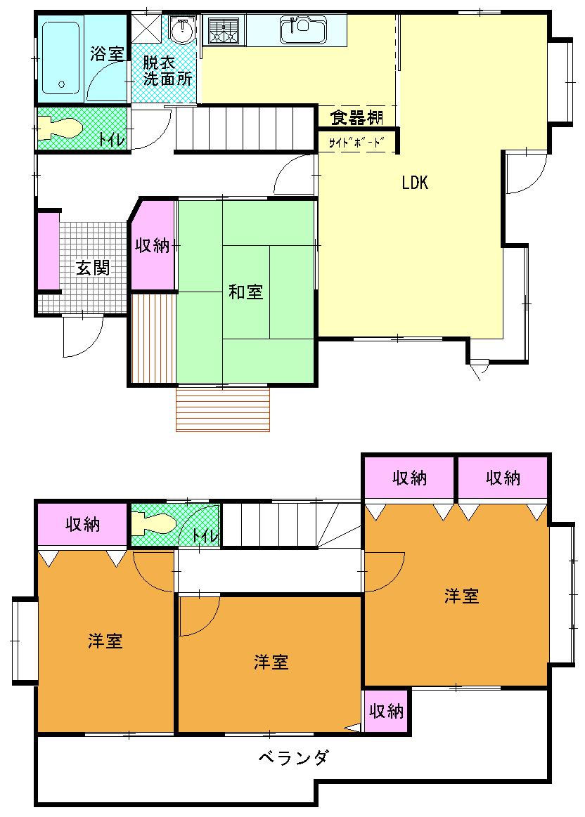 Floor plan. 14.8 million yen, 4LDK, Land area 191.69 sq m , Building area 115.1 sq m