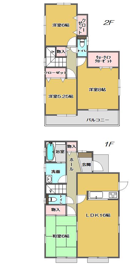 Floor plan. (Building 2), Price 22,800,000 yen, 4LDK+S, Land area 158.42 sq m , Building area 103.51 sq m