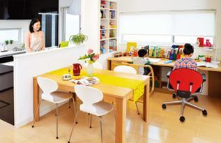 Other.  [Living counter desk (image)] Kageyama model of learning environment. Always feel the family of the sign will lead to the child's motivation. 