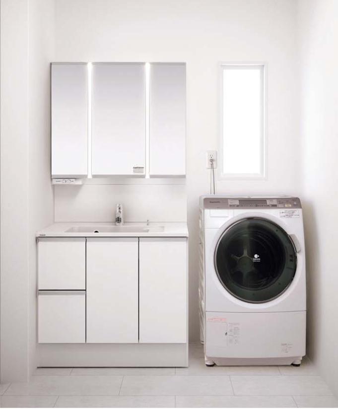 Wash basin, toilet.  [1F basin] Panasonic basin dressing NEW CLine Easy energy-saving use in the "twin line LED lighting."! 