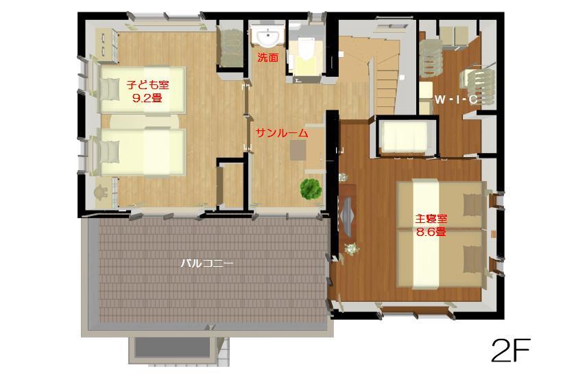 Floor plan. 39,500,000 yen, 4LDK, Land area 178.26 sq m , Building area 116.02 sq m   [2F] Wide balcony ・ Sunroom ・ By 2F basin, I pursued the ease of washing working with 2F. 