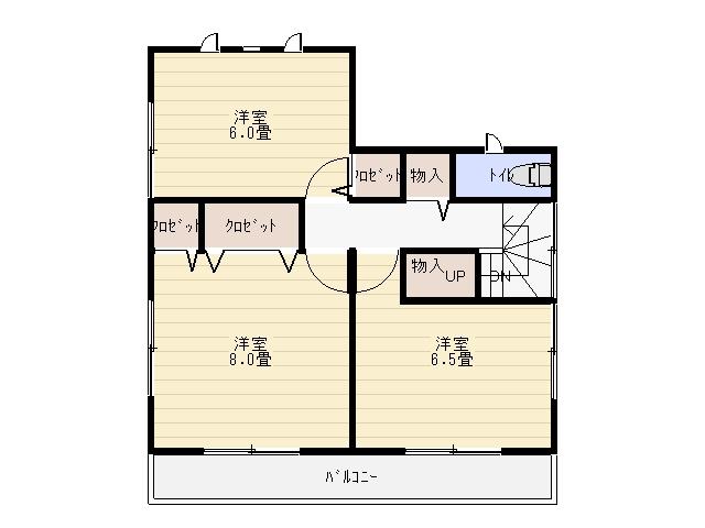 Floor plan. 19,800,000 yen, 4LDK, Land area 153.86 sq m , Building area 95.58 sq m 2F