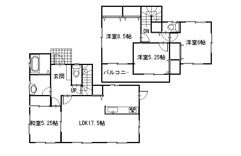 Floor plan. 18,800,000 yen, 4LDK, Land area 185.14 sq m , Building area 103.09 sq m floor plan