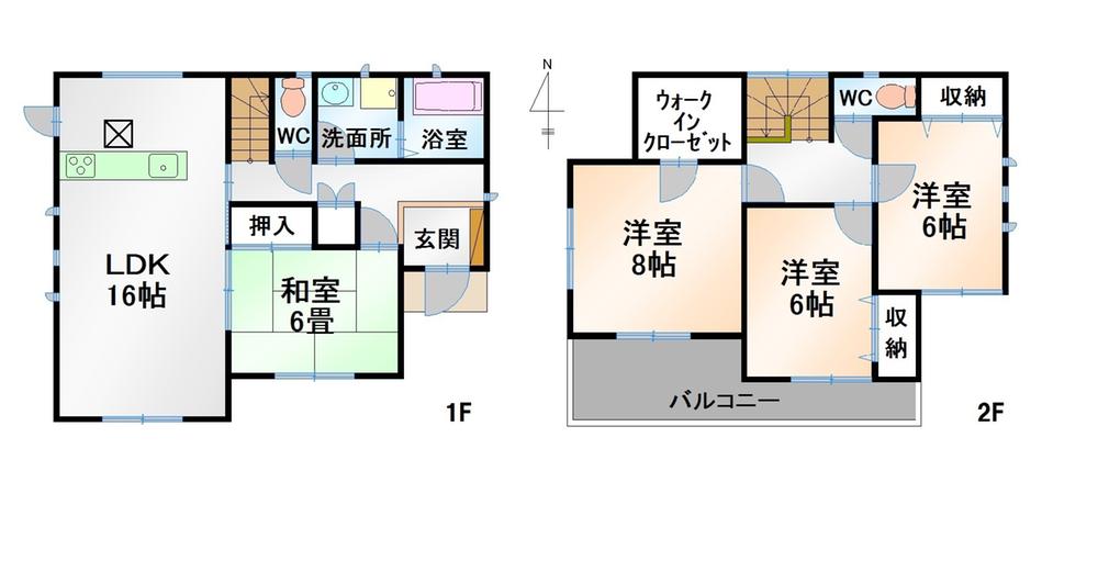Floor plan. 21.9 million yen, 4LDK, Land area 253.7 sq m , Building area 105.98 sq m 2 Building