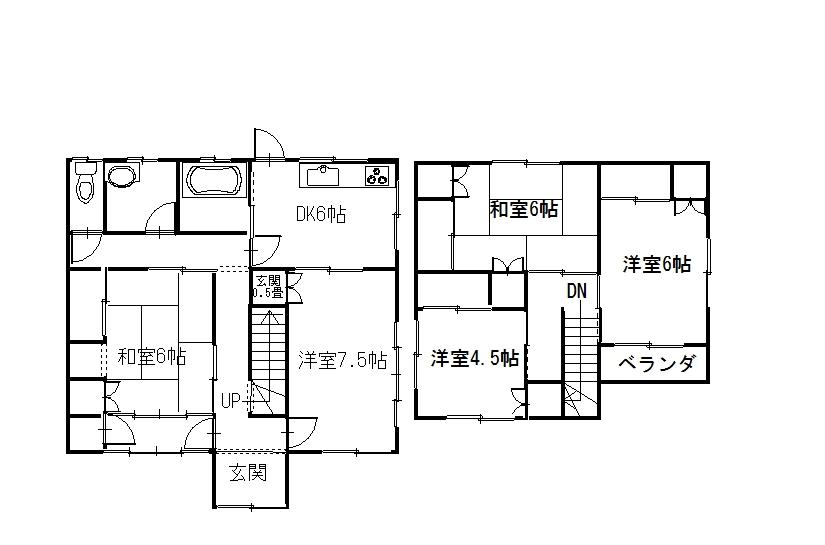 Floor plan. 15 million yen, 5DK, Land area 492.49 sq m , Building area 103.5 sq m floor plan