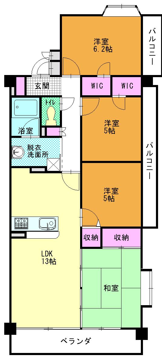 Floor plan. 4LDK, Price 18.3 million yen, Occupied area 78.35 sq m , Balcony area 33.04 sq m