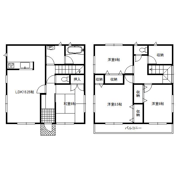 Floor plan. 20.8 million yen, 4LDK, Land area 215.79 sq m , Building area 97.2 sq m