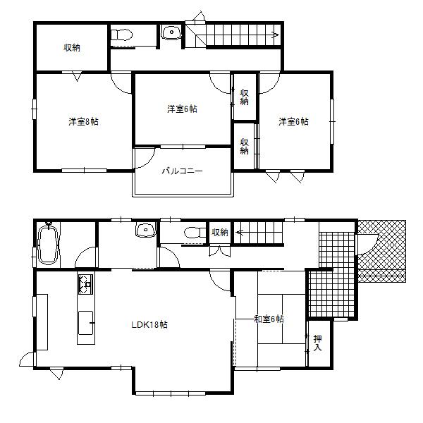 Floor plan. 29,800,000 yen, 4LDK+S, Land area 252 sq m , Building area 119.23 sq m