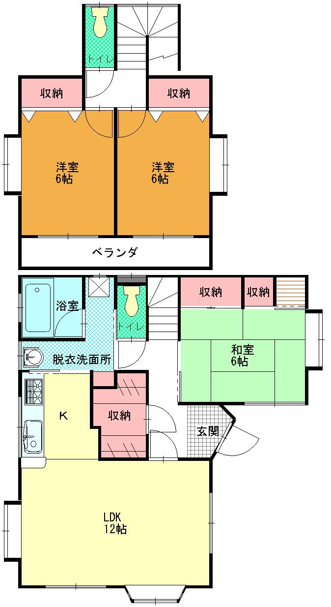 Floor plan. 16.3 million yen, 3LDK, Land area 171.14 sq m , Building area 91.58 sq m