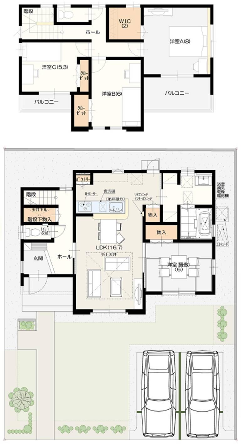 Floor plan. (No. 23 locations), Price 29,800,000 yen, 4LDK, Land area 185.02 sq m , Building area 110.95 sq m