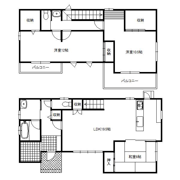 Floor plan. 30,800,000 yen, 3LDK+S, Land area 247.55 sq m , Building area 122.54 sq m Zenshitsuminami direction