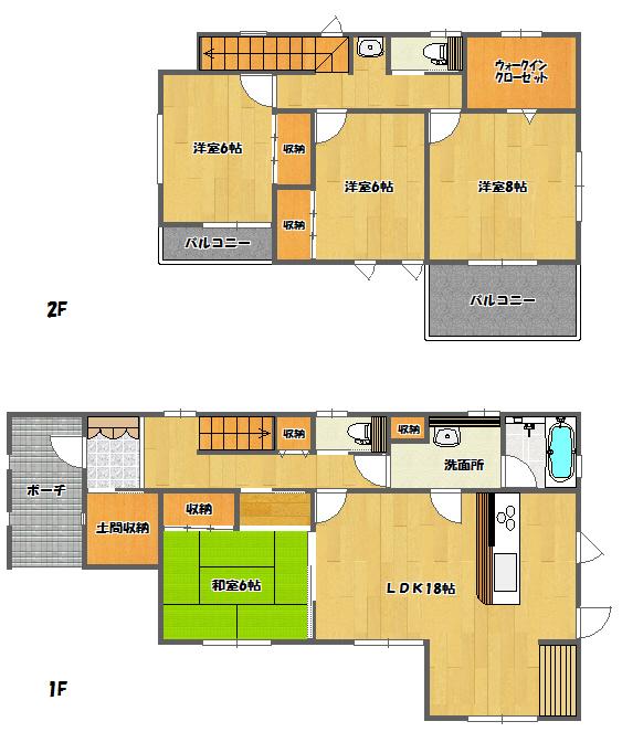 Floor plan. (1), Price 24,900,000 yen, 4LDK+2S, Land area 244.4 sq m , Building area 120.07 sq m