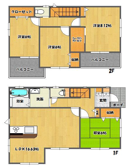 Floor plan. (1), Price 19,390,000 yen, 4LDK+S, Land area 150.01 sq m , Building area 104.54 sq m
