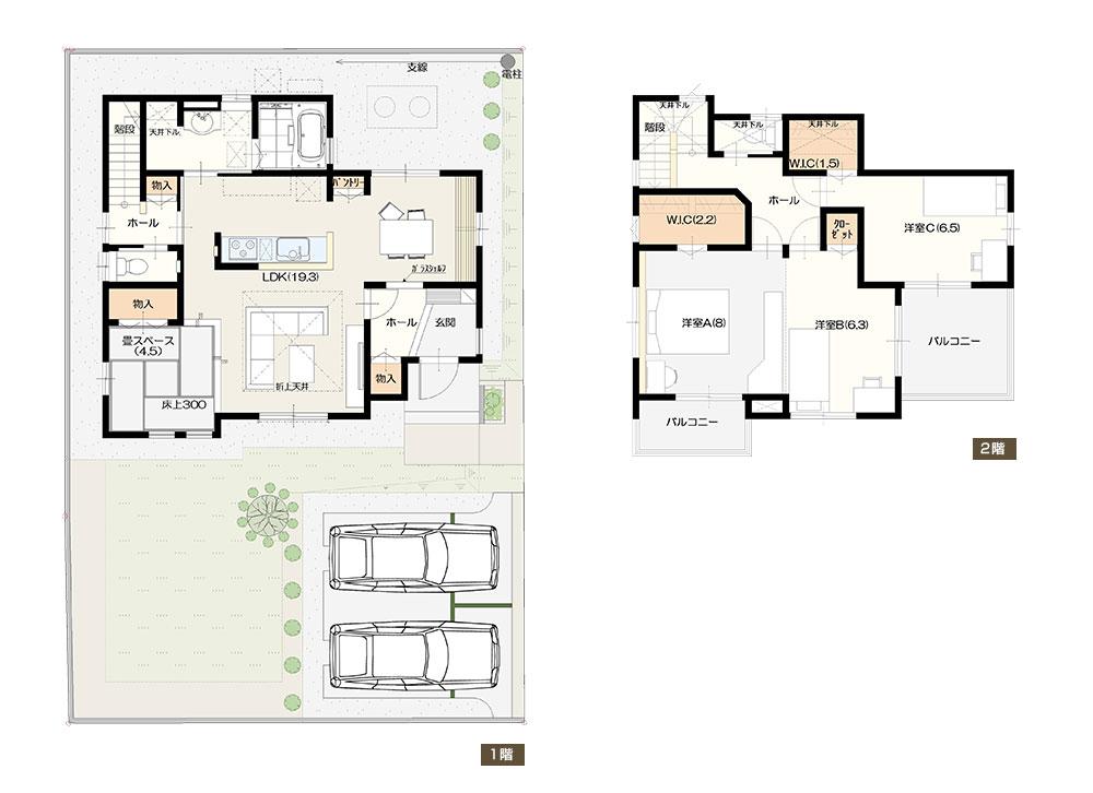 Floor plan. (No. 5 locations), Price 25,800,000 yen, 3LDK, Land area 183.15 sq m , Building area 113.85 sq m