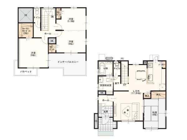 Floor plan. (1 Building), Price 25,800,000 yen, 4LDK, Land area 306.11 sq m , Building area 107.23 sq m