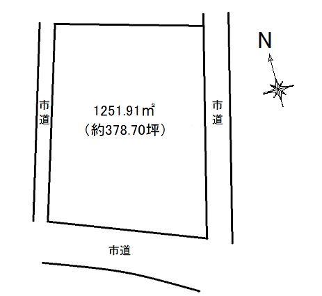 Compartment figure. Land price 16 million yen, Land area 1,156.97 sq m