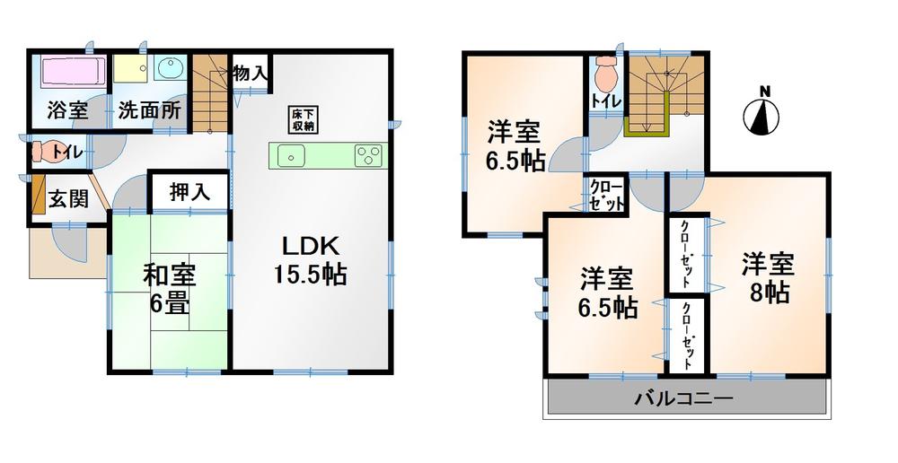 Floor plan. 19,800,000 yen, 4LDK, Land area 158.8 sq m , Building area 97.2 sq m