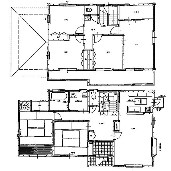 Floor plan. 18,800,000 yen, 6LDK+S, Land area 238.02 sq m , Building area 157 sq m
