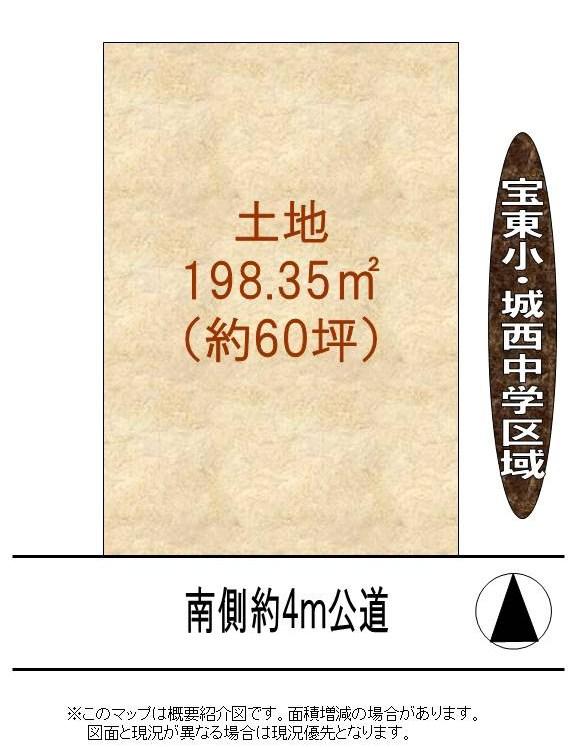 Compartment figure. Land price 7.2 million yen, Land area 198.35 sq m