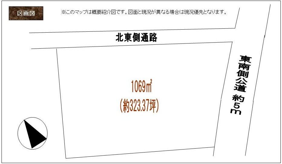 Compartment figure. Land price 5.75 million yen, Land area 380 sq m