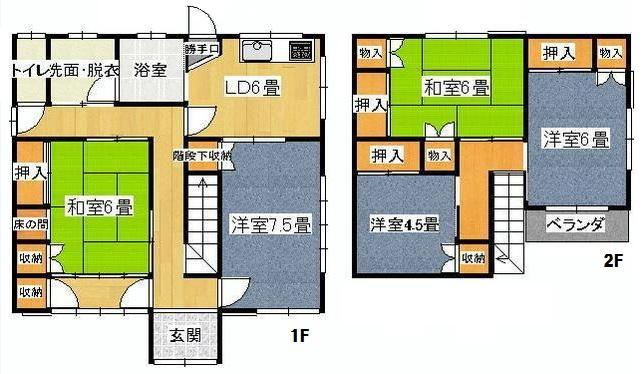 Floor plan. 15 million yen, 5DK, Land area 492.49 sq m , Building area 103.5 sq m