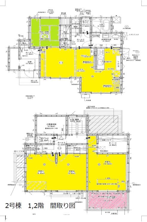 Floor plan. (Ota Iwasegawa cho Town Building 2 ), Price 24,800,000 yen, 4LDK, Land area 216.39 sq m , Building area 121.73 sq m
