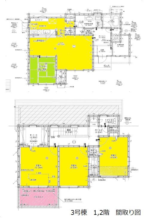 Floor plan. (Ota Iwasegawa cho Town 3 Building), Price 24,800,000 yen, 4LDK, Land area 217.22 sq m , Building area 121.72 sq m