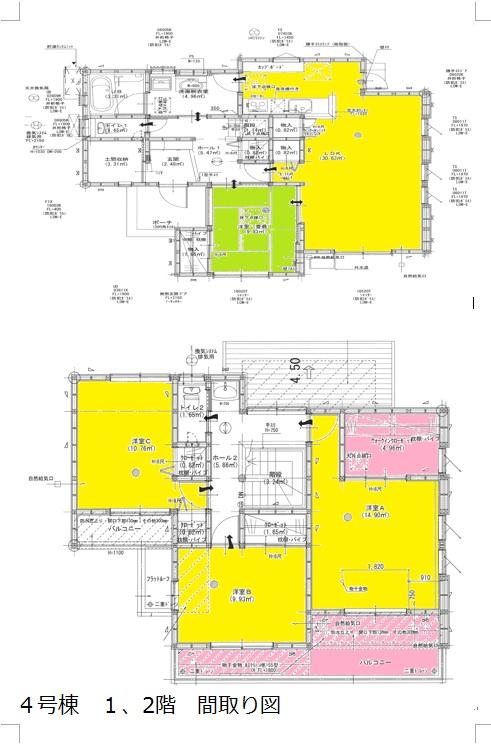 Floor plan. (Ota Iwasegawa cho Town 4 Building), Price 25,500,000 yen, 4LDK+S, Land area 216.07 sq m , Building area 121.72 sq m