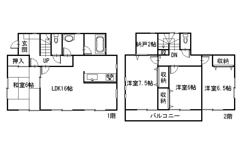 Floor plan. 16.8 million yen, 4LDK + S (storeroom), Land area 174.57 sq m , Building area 101.65 sq m Floor Plan (Building 3)