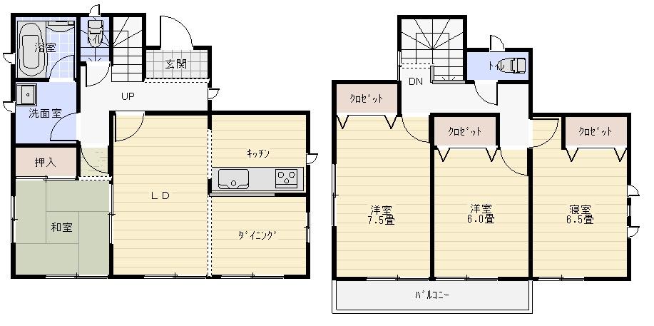 Floor plan. 13.8 million yen, 4LDK, Land area 159.14 sq m , Building area 94.77 sq m