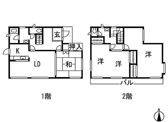 Floor plan. 13.5 million yen, 3LDK + S (storeroom), Land area 208.07 sq m , Building area 118.02 sq m floor plan
