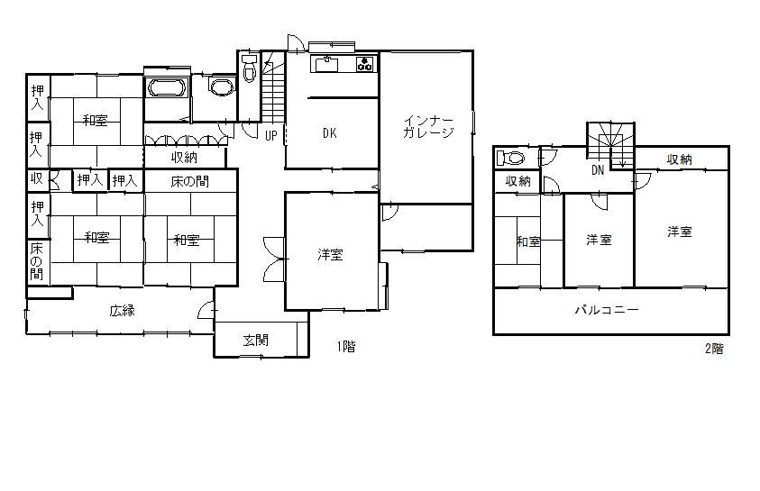 Floor plan. 29,800,000 yen, 7DK, Land area 527.36 sq m , Building area 216.96 sq m floor plan