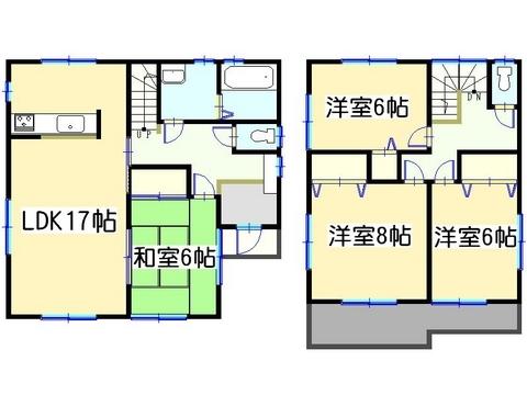 Floor plan. 20.8 million yen, 4LDK, Land area 187.59 sq m , Building area 104.75 sq m