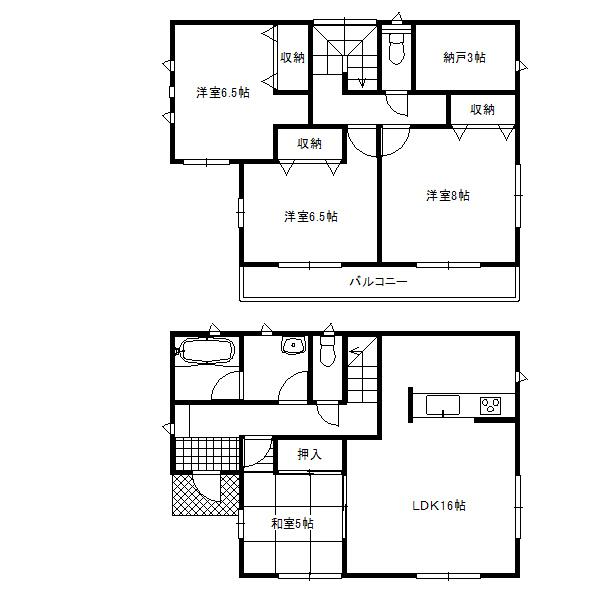 Floor plan. 17.8 million yen, 4LDK, Land area 167.55 sq m , Building area 102.87 sq m