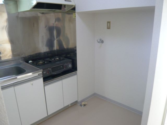 Kitchen. 2-neck spacious kitchen with stove installation