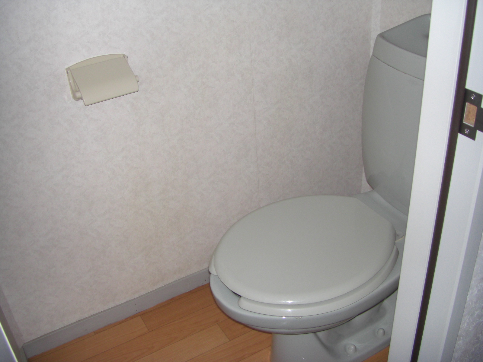Toilet. Spacious Western-style toilet with cleanliness