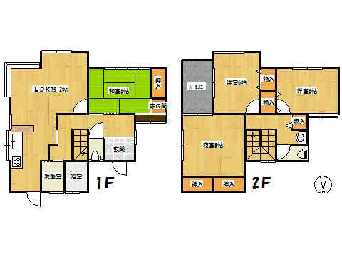Floor plan. 7.9 million yen, 4LDK, Land area 142.16 sq m , Building area 104.33 sq m