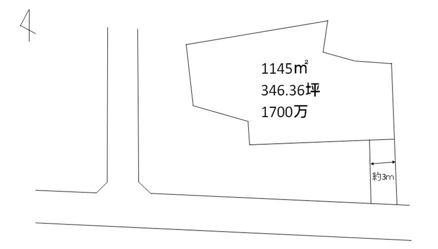 Compartment figure. Land price 17 million yen, Land area 1,145 sq m compartment view